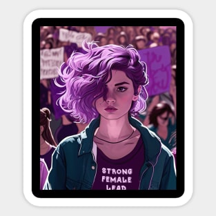 Strong Female Lead Protest Sticker